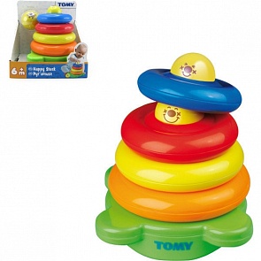 Развивающая игрушка - Веселая Пирамидка (Tomy, E6634st)